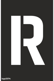 Resim isgtabelam 9x13 Cm/kompozit/R Harfi Boyama Şablonu 