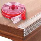 Resim 500cm Masa Köşe Masa Kenar Koruma Şeridi, Genişletilmiş ve Kalınlaştırılmış Katı Anti-çarpışma Şeridi, Dolaplar, Masalar, Çekmeceler, Yatak Yanı, Duvar Kenarları ve Kalınlaştırılmış Silikon Yumuşak Köşe Koruyucuları Yapılmış Köşe Koruyucuları için Uygun 