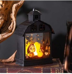 Resim Ulzyvf Korku Temalı Retro Cadılar Bayramı Işıklandırması: Kabak Fener Ve İskelet Süsü Çok Renkli Çok Renkli 