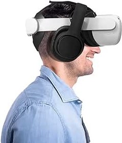 Resim Globular Cluster 2023 Versiyonu Stereo Bas VR Kulaklıklar Özel Meta Quest 2/Oculus Quest 2-On için Üretildi - Çeşitli Farklı Boyutlu Klips Adaptörleri ile Gelin- Piyasadaki Çoğu Baş Strao'ya Uyar - Siyah 