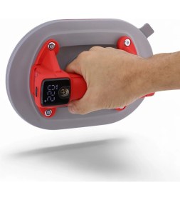 Resim 220 kg Dijital Göstergeli Vakumlu Vantuz Yüksek Güçlü Emiş Cam Seramik Mermer Ağır Yük Taşıma Vakum 