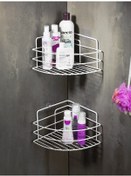 Resim SAS Ömür Boyu Paslanmaz Banyo Köşeliği 2 Adet Beyaz TK-01 Beyaz 