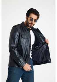 Resim Franko Armondi Reguler Erkek Deri Ceket E61-o-2776-23932 Siyah 