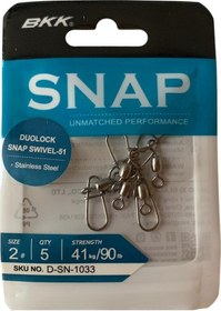 Resim Bkk Duolock Snap Swivel-51 No:2 Klipsli Fırdöndü (5'li Paket) 