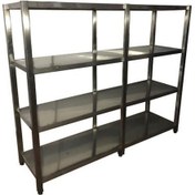 Resim Çelebi Endüstriyel Mutfak Malzeme Istif Rafı - Krom 