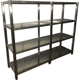 Resim Çelebi Endüstriyel Mutfak Malzeme Istif Rafı - Krom 