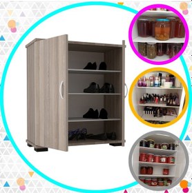 Resim Modilayn Bulut Ayakkabı Dolabı, Kapı Önü Ayakkabılık Raflı Dolap, Cordoba 