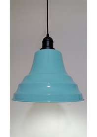 Resim Riolight Retro Turkuaz Içi Turkuaz Tekli Metal Sarkıt Çap: 27Cm 