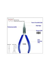 Resim Weber 1309a Yarım Yuv. Uçlu Elekt. K. Burun-dişli 130 MM 