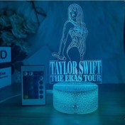 Resim 3d Taylor Swift Led Gece Lambası 16 Renk Alt Değiştirme Masası Başucu Lambası Ev Dekorasyonu Swiftie Hayranları Noel Doğum Günü Hediyeleri Çok Renkli 