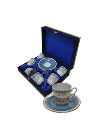 Resim Armada Çini Ar 685 Mavi Haliç Altın Yaldızlı 6 Lı Fincan Takımı 