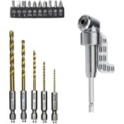 Resim Depolife Altıgen 1/4 Hex Bit Uzatma Adaptörü 5li Titanyum Matkap Ucu Seti Köşe Delme Vidalama Aparatı Altıgen 