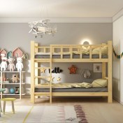 Resim Givayo Wood's Woody Montessori Yatak Ranza Doğal Ahşap 