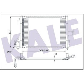 Resim KALE 342570 Klima Radyatoru Kondenser (Opel: Astra F 1.4 I / 1.6 / 1.7Td / 1.7D 1.6 Si / 2.0I (91-98) 1618012 (WP732775) 