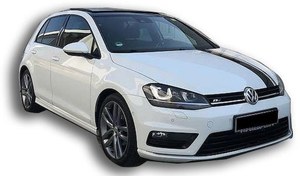 Resim Volkswagen Golf 7-7,5 Series (2012-2020) R Model Marşpiyel Seti (Plastik) 