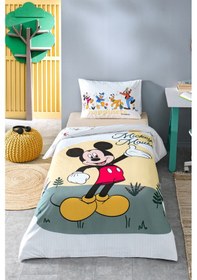 Resim Özdilek Mickey Mouse Nomadic Tek Kişilik Disney Lisanslı Lastikli Çarşaf Çocuk Nevresim Takımı Çok Renkli 