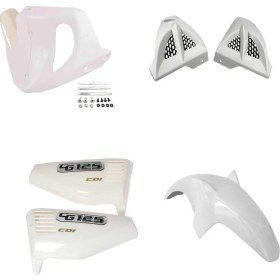 Resim Cg Beyaz Dörtlü Set (Sakal-Bıyık-Çamurluk-Yankapak) 