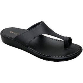 Resim Ceyo Parmak Arası Tek Parmak Geçmeli Kadın Terlik Siyah 