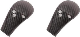 Resim VENEKA Navara NP300 2016-2019 için 2X Karbon Fiber Vites Topuzu Araba Kafa Kapağı Trim Dekorasyon Çıkartma Aksesuarları 