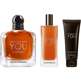 Resim Emporio Armani Stronger With You Intensely 100 ml & 15 ml & Duş Jeli Erkek Parfüm Seti 7829999999264 