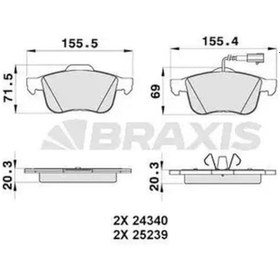Resim Alfa Romeo Giulietta On Fren Balatasi 1.6 Jtdm 2011-2020 Braxıs Ab0348 
