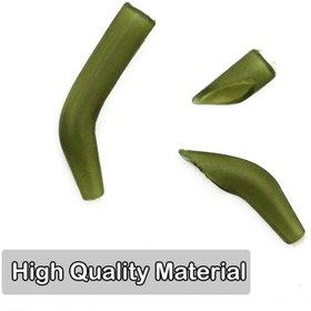 Resim 20 Adet Premium Yeşil Kauçuk Sazan Balıkçılık Kanca Kickers - 1.5mm D-Rig Hizalayıcılar & Kılıflar, Yüksek Kaliteli Dayanıklı Terminal Takımı ile Artırılmış Yakalama Oranı, Esnek Bükülme Tasarım, Güvenli Kanca Bağlantısı, Pürüzsüz Yüzey Bitimi 