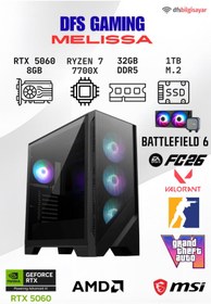 Resim MSI DFS GAMING MELISSA RYZEN 7 7700X-B650M-RTX 5060-32GB DDR5 RAM-1TB M.2 SSD-OYUNCU BİLGİSAYARI 