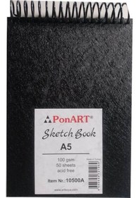 Resim Ponart Sketch Book Üstten Spiralli Çizim Defteri 100G A5 50 Sy 