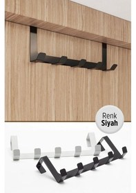 Resim Kapı Askısı, Kapı Arkası Metal Askılık, Elbise Askısı, Bornoz Askısı, Siyah Siyah 