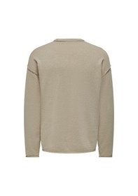Resim Only & Sons Onskasey Lıfe Ds 5 Crew Knıt Erkek Gri Kazak - 22026495 Gri 