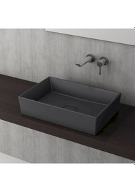 Resim Bocchi Vessel Tezgah Üstü Lavabo 56X38 CM Antrasit 1172-020-0125 