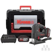 Resim Kress KUE26 20Volt 4.0Ah Li-ion Çift Akülü Profesyonel Kömürsüz Devir Ayarlı Şarjlı Dekupaj Testere 