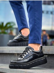 Resim Tb-x10 Terzi Bey Siyah Rugan Siyah Yüksek Taban Günlük Spor Ayakkabı Siyah2 