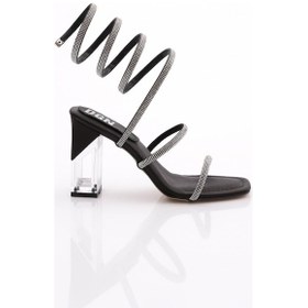 Resim Dgn 2024 Kadin İpli Bileği Saran Topuklu Abiye Ayakkabi 2024-1557-R1671 