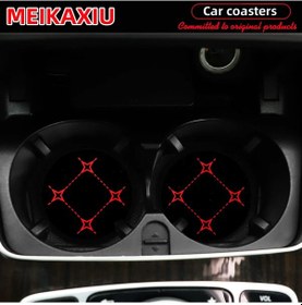 Resim 2'li Baskılı Büyük Kareli Kumaş Lastik Tampon, General Motors Bardak Kırmızı Kırmızı 