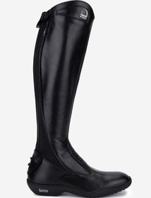 Resim Tattini Unisex Hakiki Deri Siyah (Medium) Binici Çizmesi VLM6252 - 37 