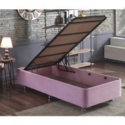 Resim Nironyatak Pinky Baza - 90X190 Cm Tek Kişilik Sandıklı Pembe Kumaş Özel Baza 