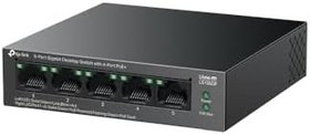 Resim TP-Link LS105GP | 5-Port Gigabit PoE+ Switch | 65W PoE Bütçesi, 250m İletim, Tak ve Çalıştır | Fansız, Sessiz Metal Kasa | IP Kamera & AP Uyumlu Ağ Anahtarı 
