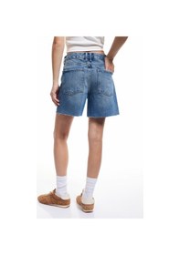 Resim Koton Düğmeli Cep Detaylı Mini Rahat Kalıp Denim Şort Orta İndigo 5sal40002md Indigo 