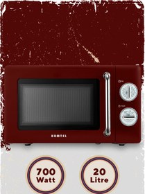 Resim KUMTEL HM-08 20 Litre Retro Mikrodalga Fırın - Kırmızı 