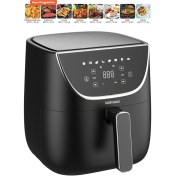 Resim Goldmaster Blackfry 1700 Watt Dijital Dokunmatik 8 Ön Programlı 5.7 Litre Airfryer Yağsız Kızartma Sıcak Hava Fritöz 