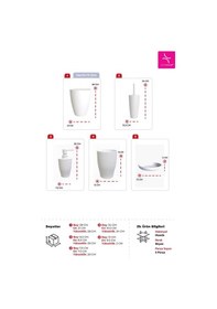 Resim Primanova Pure Beyaz 5li Banyo Seti Beyaz 