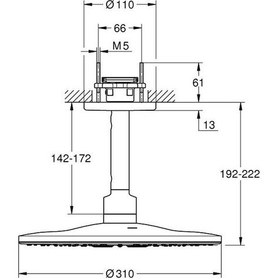 Resim Grohe RAİNSHOWER SMARTACTİVE 310 TEPE DUŞU SETİ 142 MM, 2 AKIŞLI 