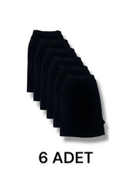 Resim Pamuklu Arjantin Paçalı Erkek Boxer 6'lı Siyah 