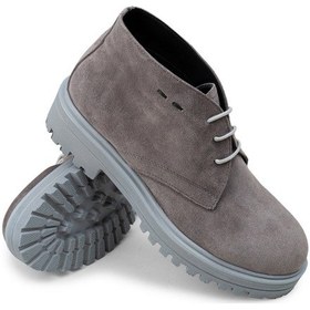 Resim Deery Hakiki Süet Gri Kadın Bot Gri (539875556) Gri 