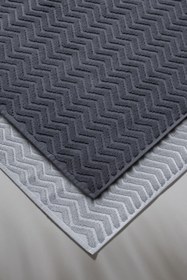 Resim Taffeta X Bathmat Space - 2 Adet 50x75 cm Ayak Havlusu - Antrasit - Açık gri 