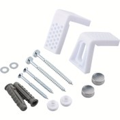 Resim Tuvalet Bidet Zemin Monte Edici Set Paslanmaz Çelik Çekmece Çekmece Monte Edici Seti Standart Tuvaletler Bidetler Yarım Pedestal Lavabolara Beyaz 2 Adet 