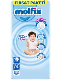 Resim Molfix Bebek Bezi 4+ Beden Maxi Plus Fırsat Paketi 52 Adet - Standart / Standart 