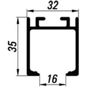 Resim Albatur Alüminyum 2 Metre Üst Ray (ALB-M50 7222 400*2) 