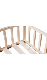 Resim Benim Montessorim Yatak Kızılderili Model Doğal Ahşap 